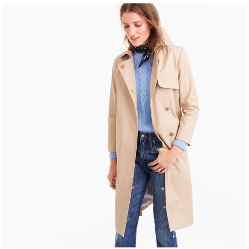 J.Crew Tan Belted Trench Coat